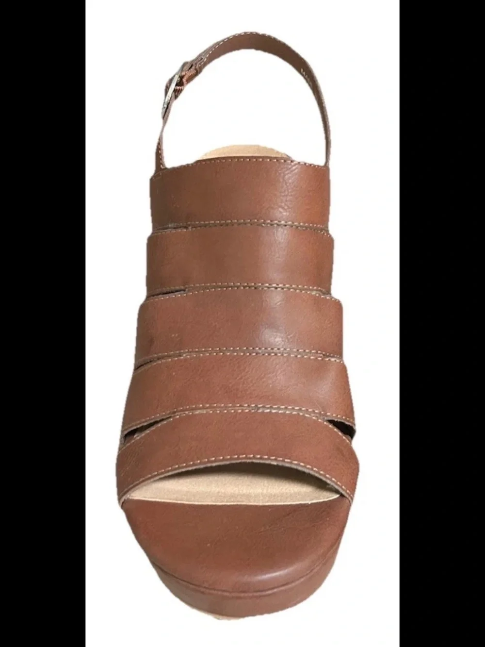 Torrid Shoes Platform Wedge Heels Sandals Size 9.5 Brown NEW